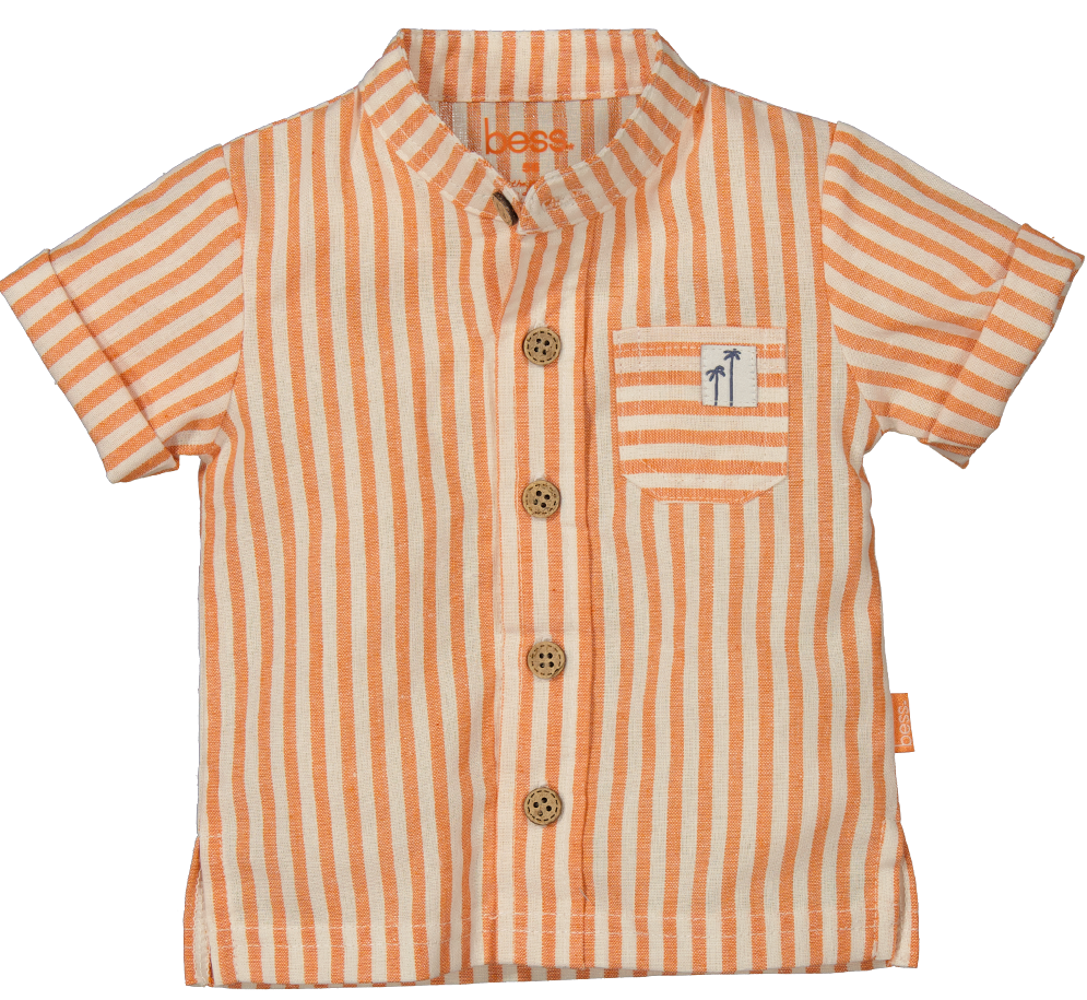 BESS Blouse Striped Orange Paradise B.E.S.S.
