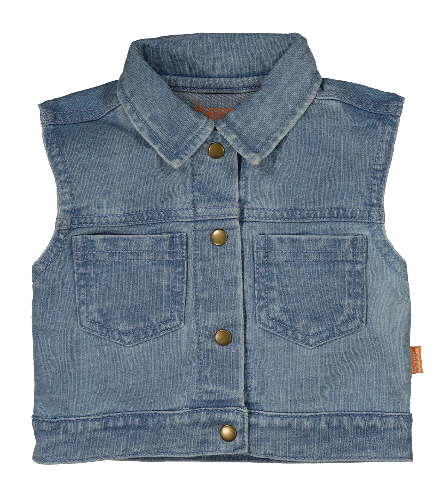 BESS Gilet Jog Denim Light Wash B.E.S.S.